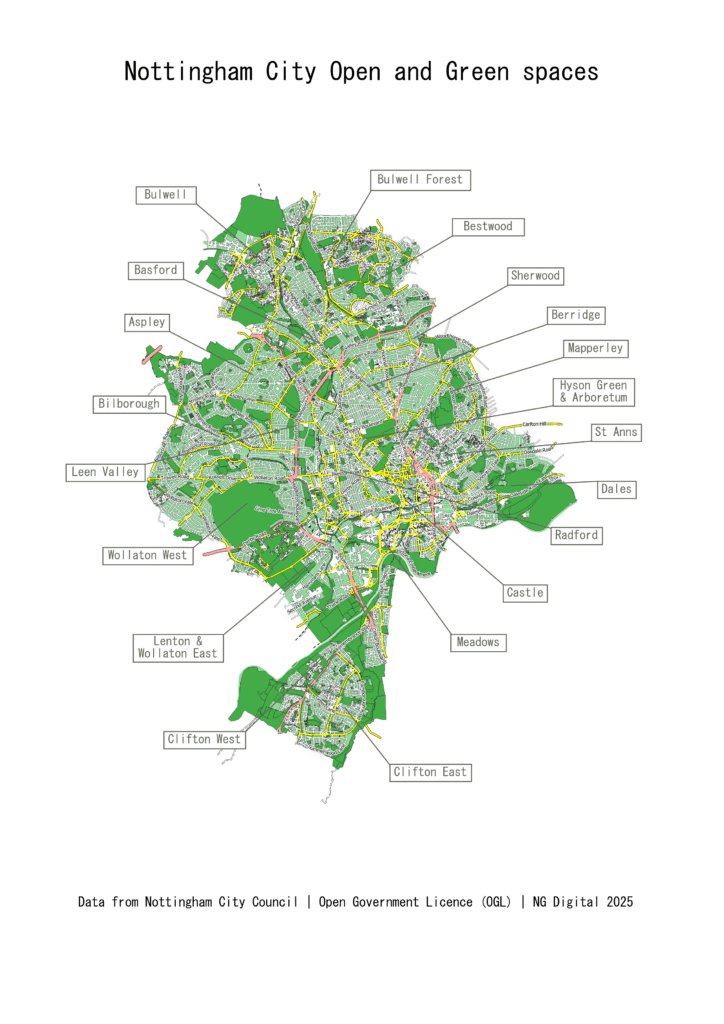 Nottingham City Open and Green spaces | NG Digital 2025